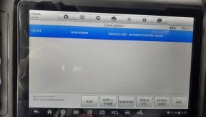 code erreur U1218 sur une valise connecté à une voiture