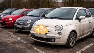fiat 500 sur un parking